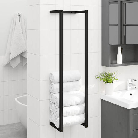 Vidaxl håndklæde rack 25x20x95 cm jern sort