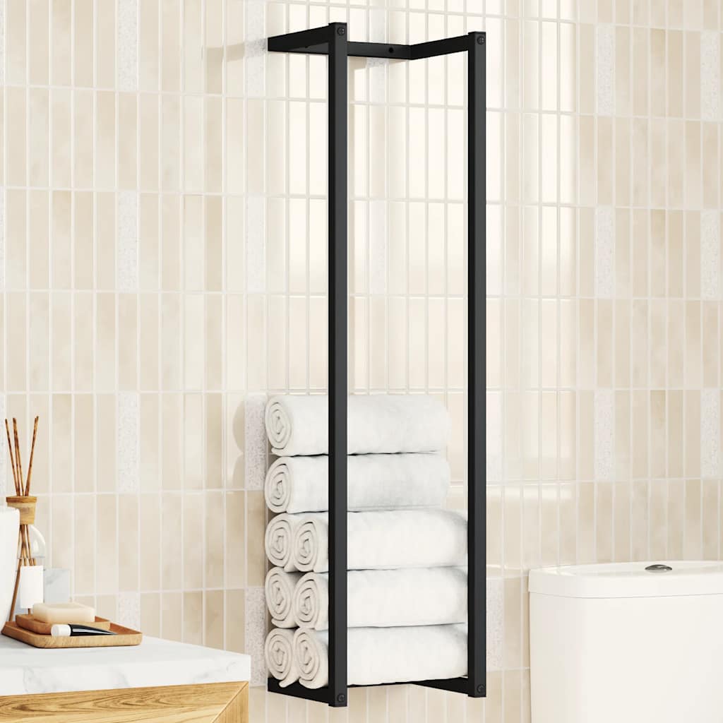 Vidaxl håndklæde rack 25x20x95 cm jern sort