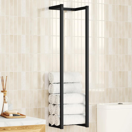 Vidaxl håndklæde rack 25x20x95 cm jern sort