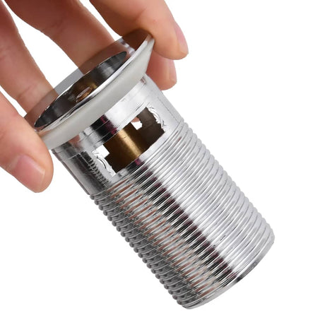 Vidaxl Drain Pop-Up med overløb 6.4x6.4x9.1 cm kromfarvet