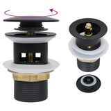 Vidaxl Drain Pop-Up med overløb 6.4x6.4x9.1 cm sort sort
