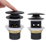 Vidaxl Drain Pop-Up med overløb 6.4x6.4x9.1 cm sort sort