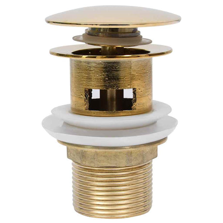Vidaxl Drain Pop-Up med overløb 6.4x6.4x9.1 cm guldfarvet