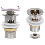 Vidaxl Drain Pop-Up med overløb 6.4x6.4x9.1 cm sølvfarvet