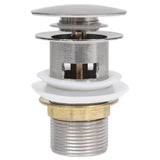 Vidaxl Drain Pop-Up med overløb 6.4x6.4x9.1 cm sølvfarvet