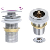 Vidaxl Drain Pop-Up uden overløb 6,4x6,4x9,1 cm kromfarvet