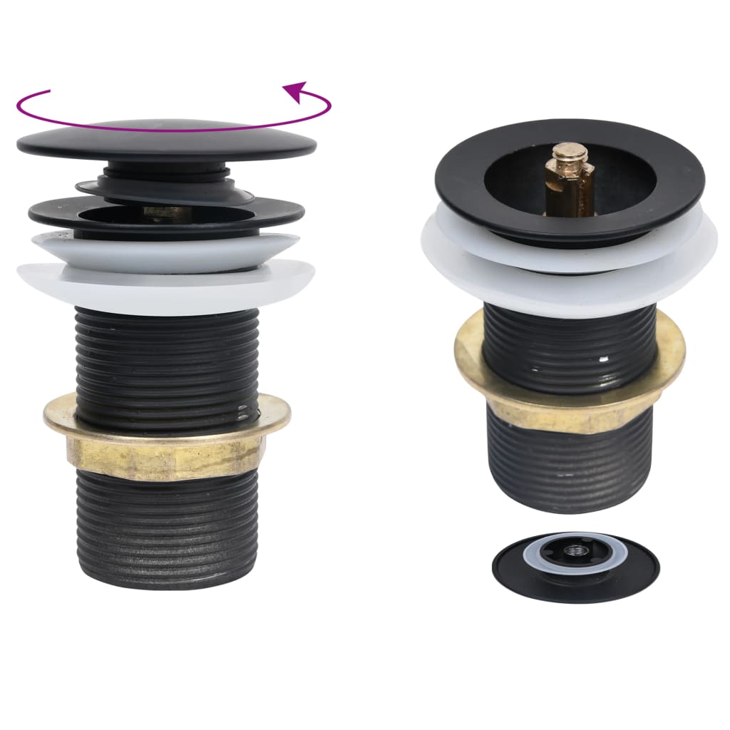 Vidaxl Drain Pop-Up uden overløb 6,4x6,4x9,1 cm sort