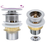 Vidaxl Drain Pop-Up uden overløb 6,4x6,4x9,1 cm sølvfarvet