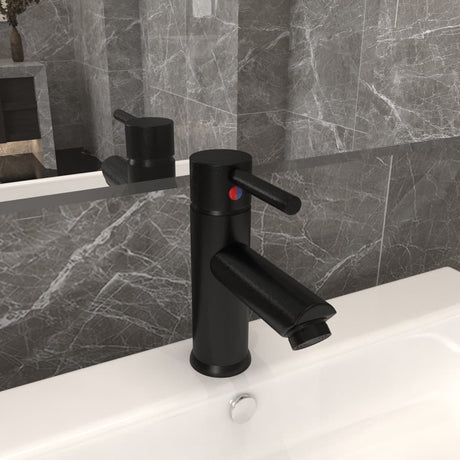 Vidaxl Washbasin vandfører 130x176 mm sort