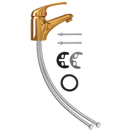 Vidaxl Mixing Tap 13x10 cm guldfarvet