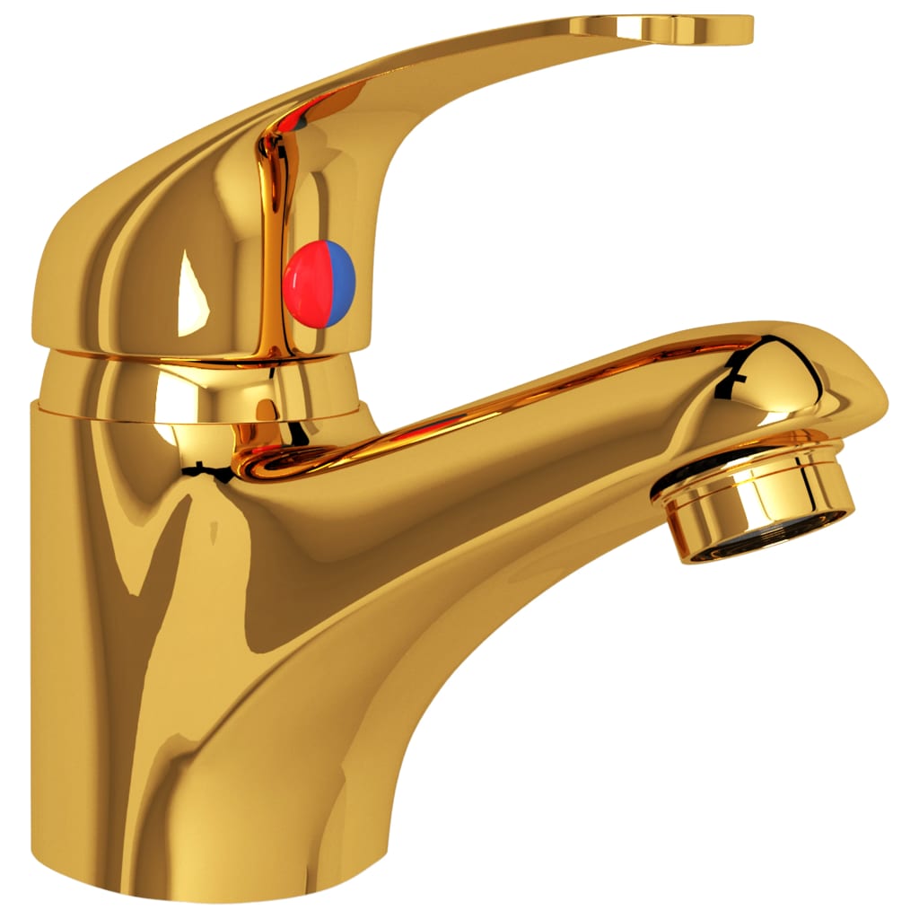 Vidaxl Mixing Tap 13x10 cm guldfarvet