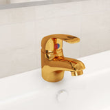 Vidaxl Mixing Tap 13x10 cm guldfarvet