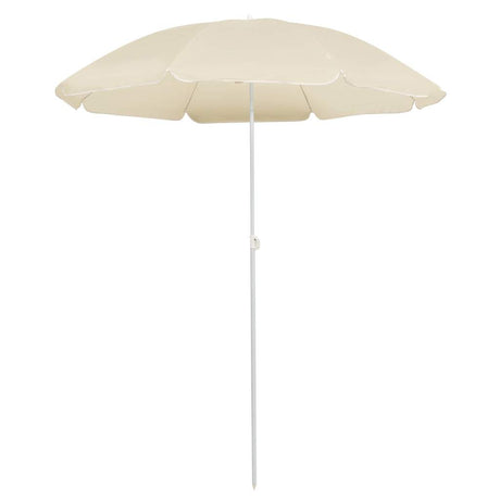 Vidaxl -parasol med stålstang 180 cm sand -farvet