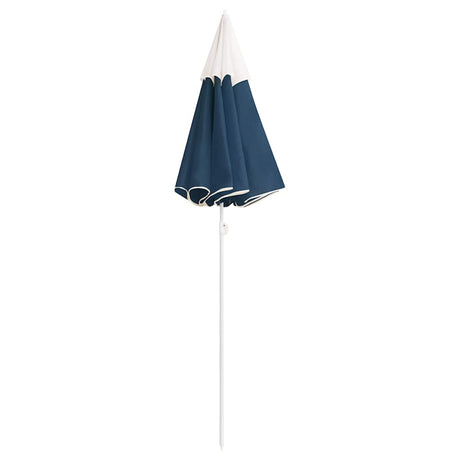 Vidaxl parasol met stalen paal 180 cm blauw