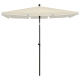 Vidaxl -parasol med pol 210x140 cm sand -farvet