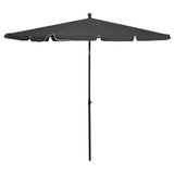 Vidaxl -parasol med pol 210x140 cm antracit -farvet