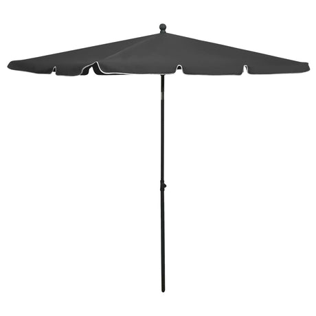 Vidaxl -parasol med pol 210x140 cm antracit -farvet