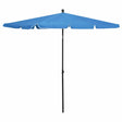 Vidaxl parasol met paal 210x140 cm azuurblauw
