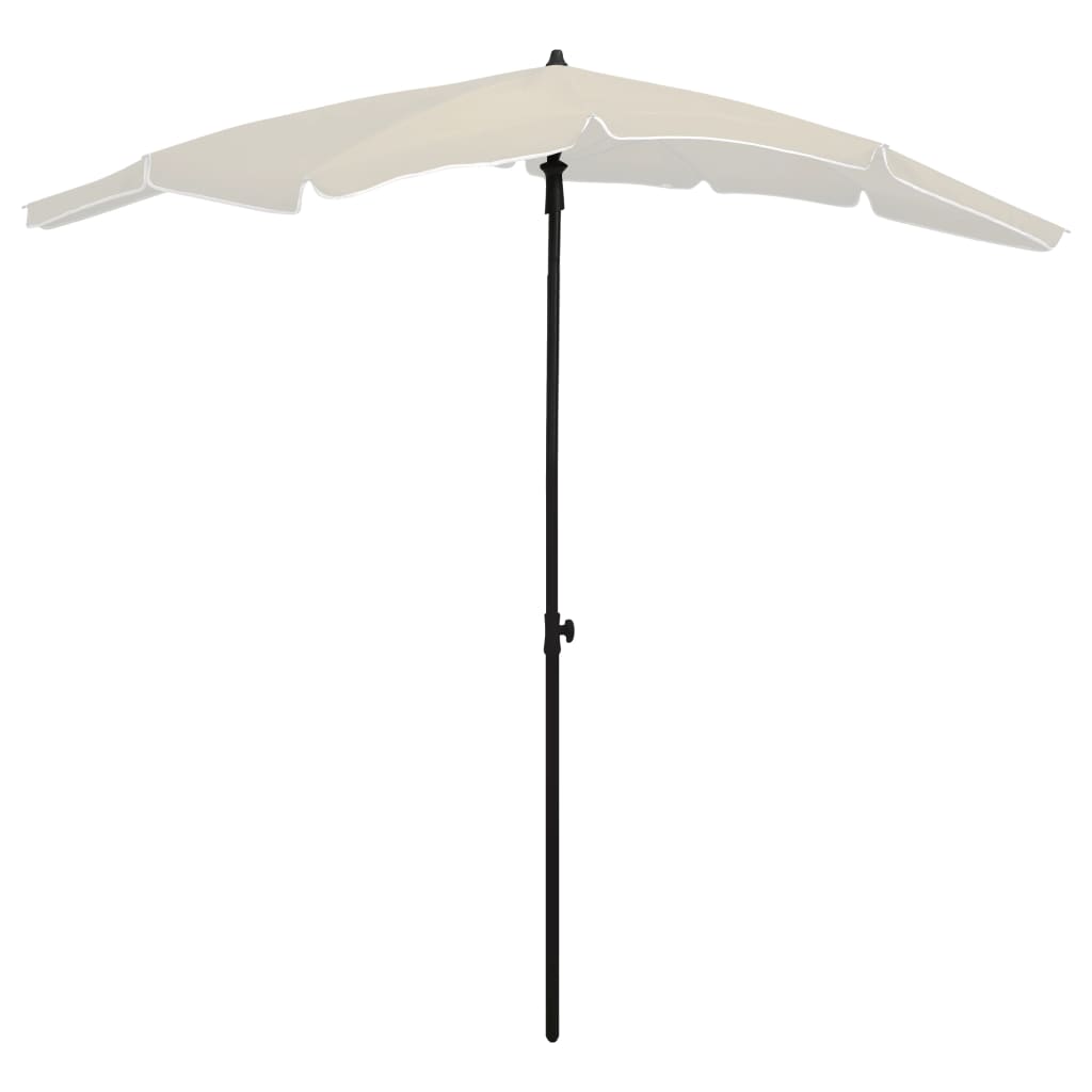 Vidaxl -parasol med pol 200x130 cm sand -farvet