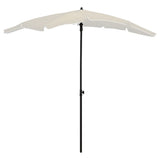 Vidaxl -parasol med pol 200x130 cm sand -farvet