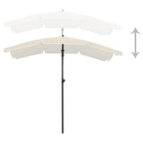 Vidaxl -parasol med pol 200x130 cm sand -farvet
