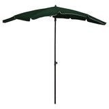 Vidaxl -parasol med pol 200x130 cm grøn