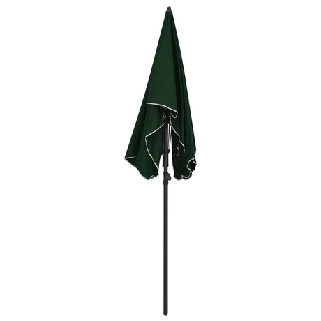 Vidaxl -parasol med pol 200x130 cm grøn