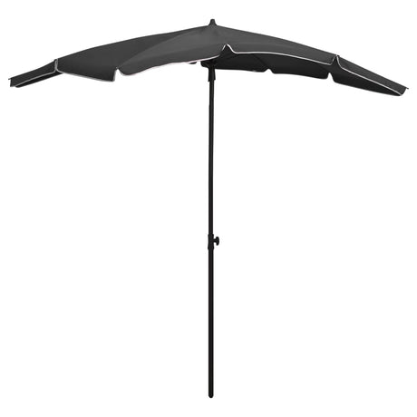 Vidaxl -parasol med pol 200x130 cm antracit -farvet