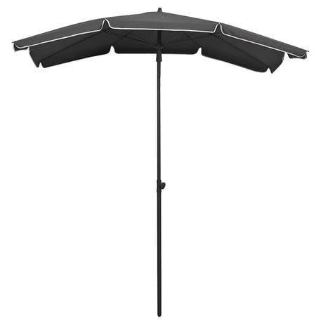 Vidaxl -parasol med pol 200x130 cm antracit -farvet