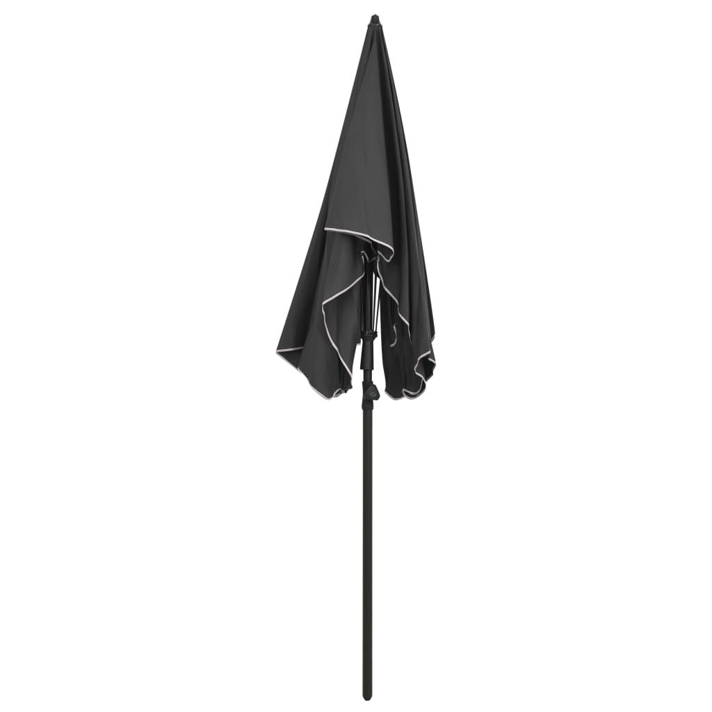 Vidaxl -parasol med pol 200x130 cm antracit -farvet