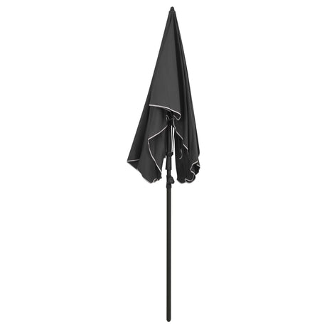 Vidaxl -parasol med pol 200x130 cm antracit -farvet