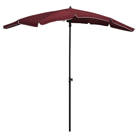 Vidaxl -parasol med pol 200x130 cm Bordeaux rød