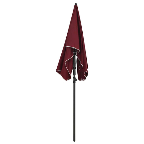 Vidaxl -parasol med pol 200x130 cm Bordeaux rød