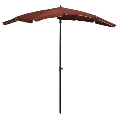 Vidaxl -parasol med pol 200x130 cm terracotta -farvet
