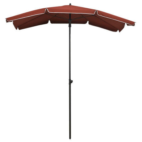 Vidaxl -parasol med pol 200x130 cm terracotta -farvet