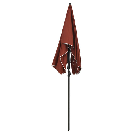 Vidaxl -parasol med pol 200x130 cm terracotta -farvet