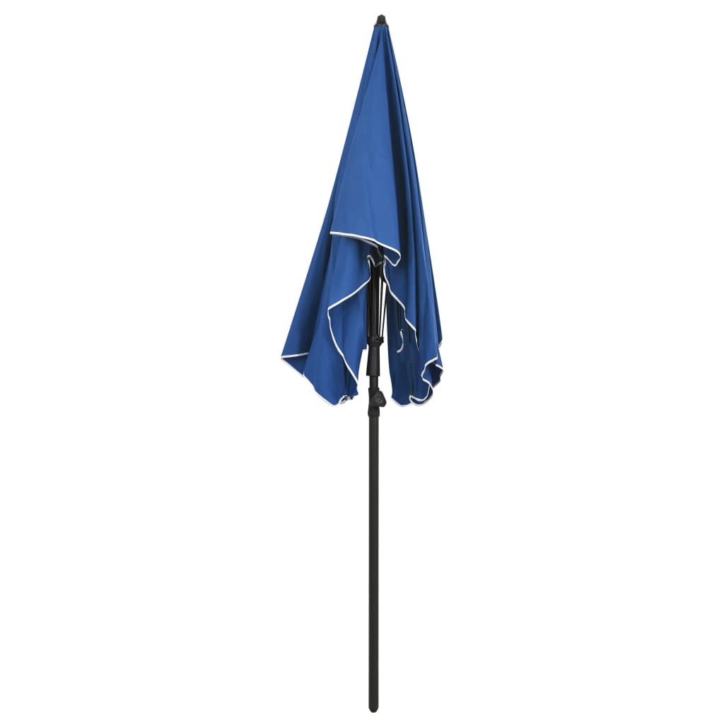Vidaxl -parasol med pol 200x130 cm azurblå