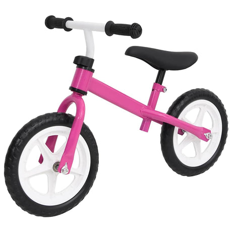 Vidaxl Balance Bike med 9,5 tommer hjul lyserød