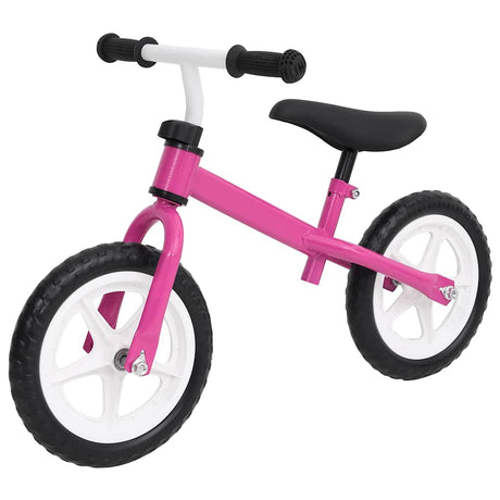 Vidaxl Balance Bike med 9,5 tommer hjul lyserød