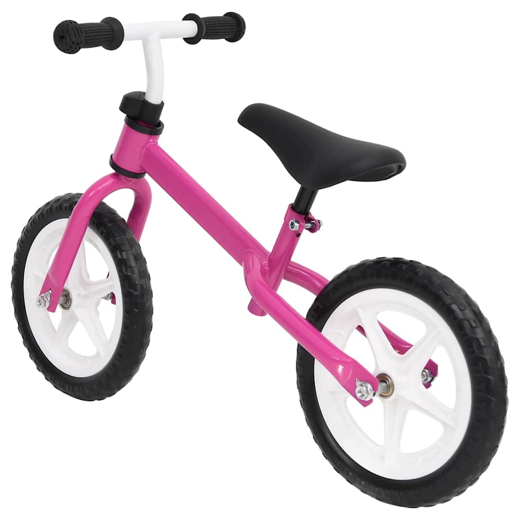 Vidaxl Balance Bike med 9,5 tommer hjul lyserød