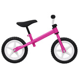 Vidaxl Balance Bike med 11 -tommer hjul lyserød