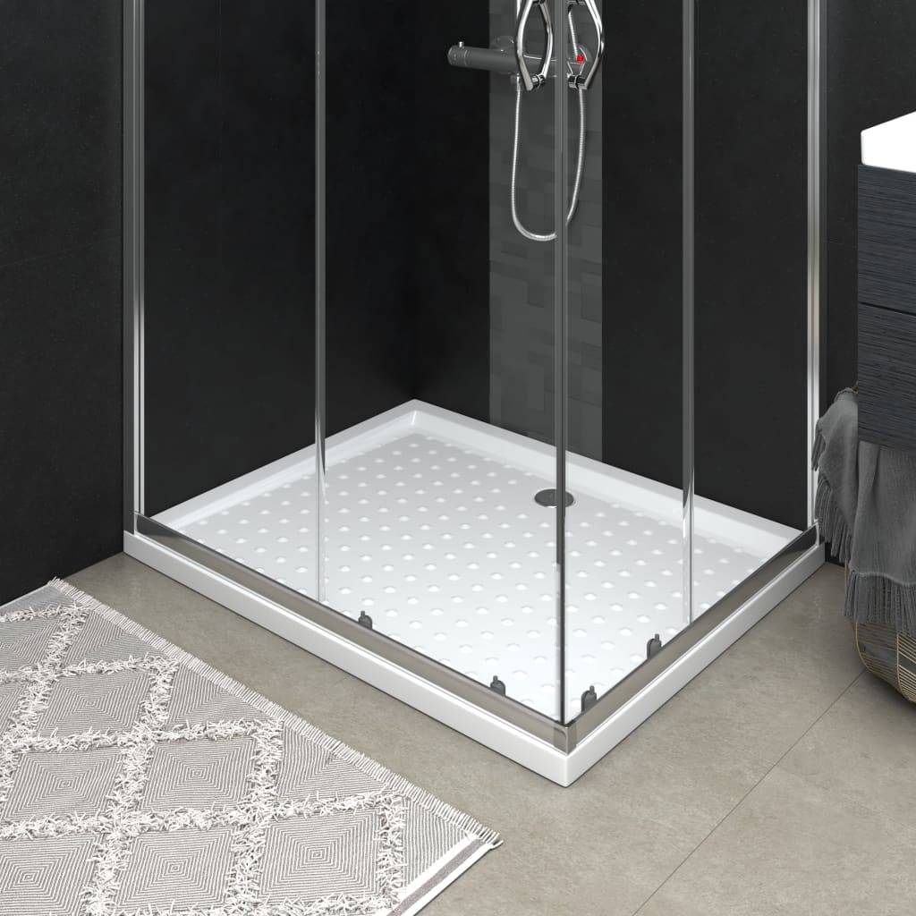 Vidaxl brusebakke med studs 80x100x4 cm abs hvid