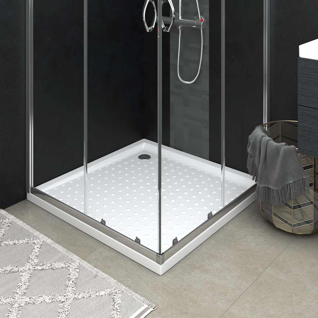 Vidaxl brusebakke med studs 90x90x4 cm abs hvid