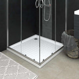 Vidaxl brusebakke med studs 90x90x4 cm abs hvid