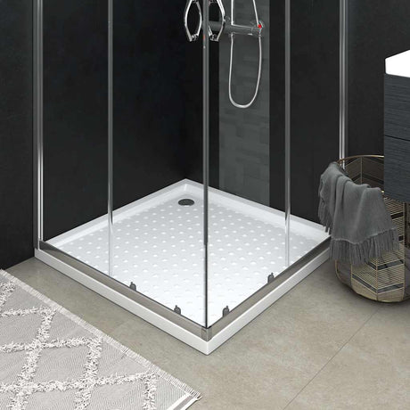 Vidaxl brusebakke med studs 90x90x4 cm abs hvid