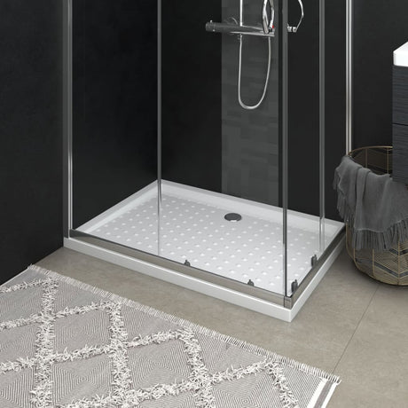 Vidaxl brusebakke med studs 70x100x4 cm abs hvid