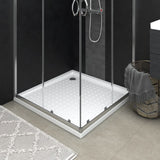 Vidaxl brusebakke med studs 80x80x4 cm abs hvid