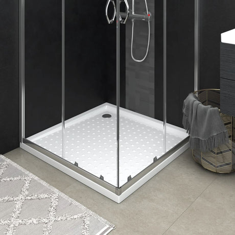 Vidaxl brusebakke med studs 80x80x4 cm abs hvid
