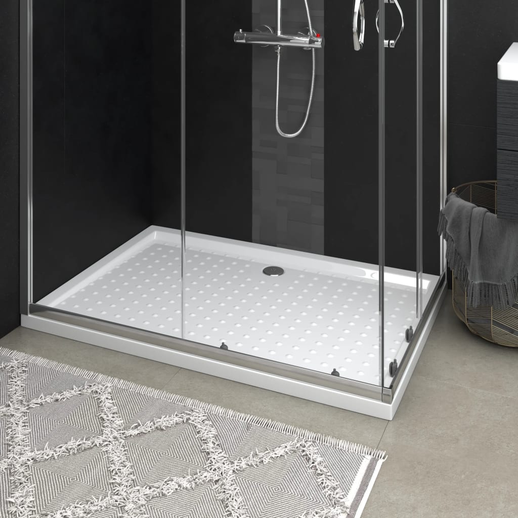 Vidaxl brusebakke med studs 80x120x4 cm abs hvid