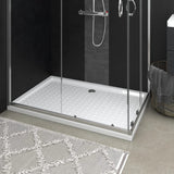 Vidaxl brusebakke med studs 80x120x4 cm abs hvid